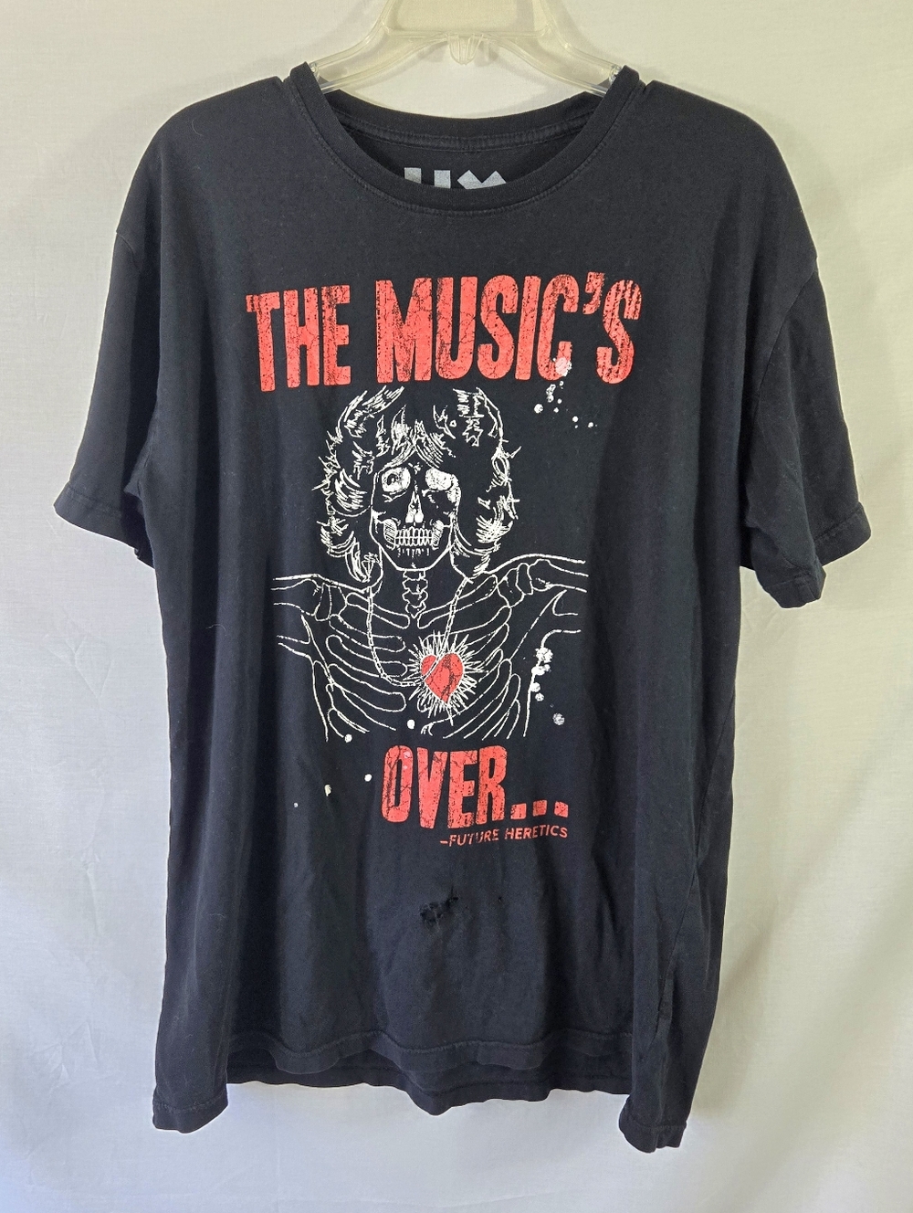 Thrashed HX Future Heretics Men's Black "The Music's Over" T-shirt Size XL